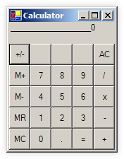 Screenshot Calculator running on Mono